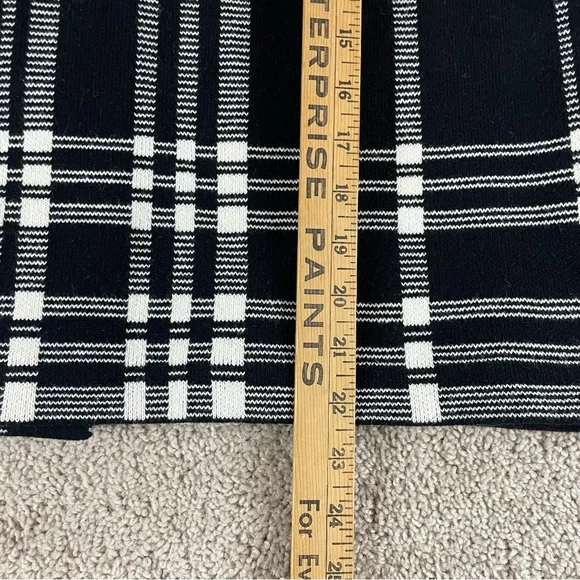 Chaps Sweater Jacket Women Large Black Plaid Asymmetrical Zip NWT T184 - Picture 6 of 12